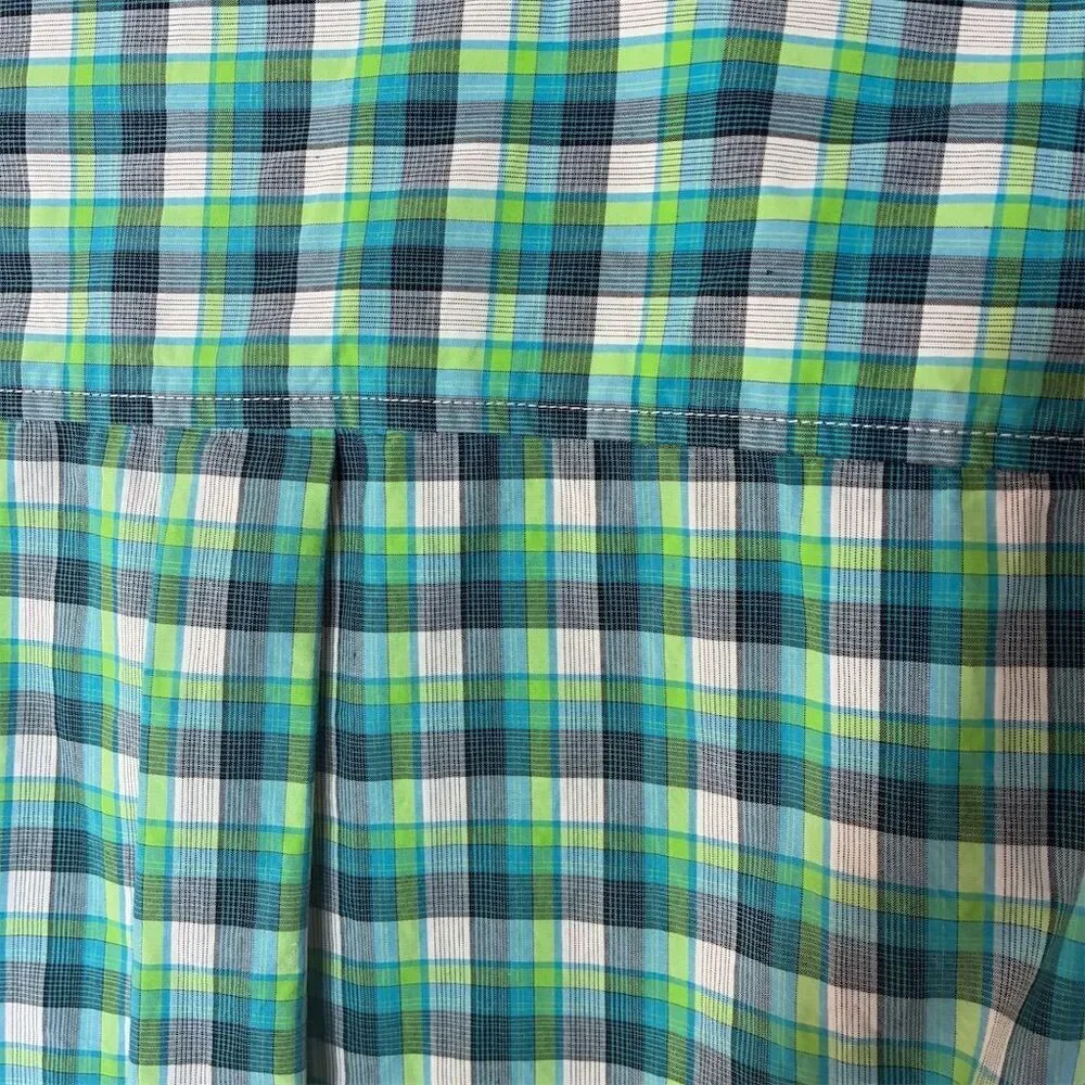 Lacoste Men's M Plaid Long Sleeve Button-Up Shirt Multicolor Casual